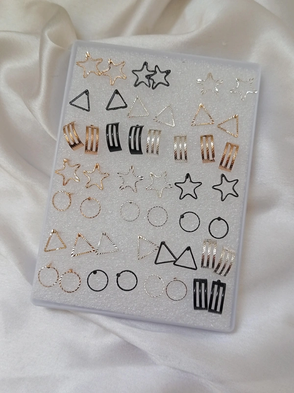 ASSORTED STUD EARRINGS  - RING(silver)