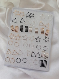 ASSORTED STUD EARRINGS  - RING(silver)