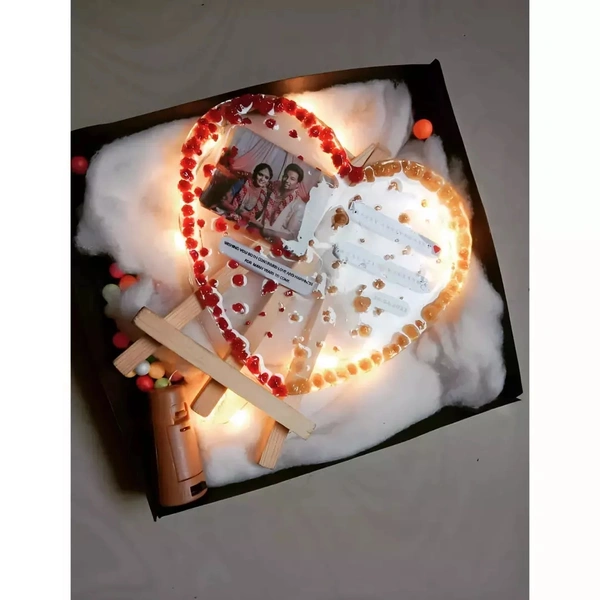 Heart In Shape Resin Art - Wild Watermelon