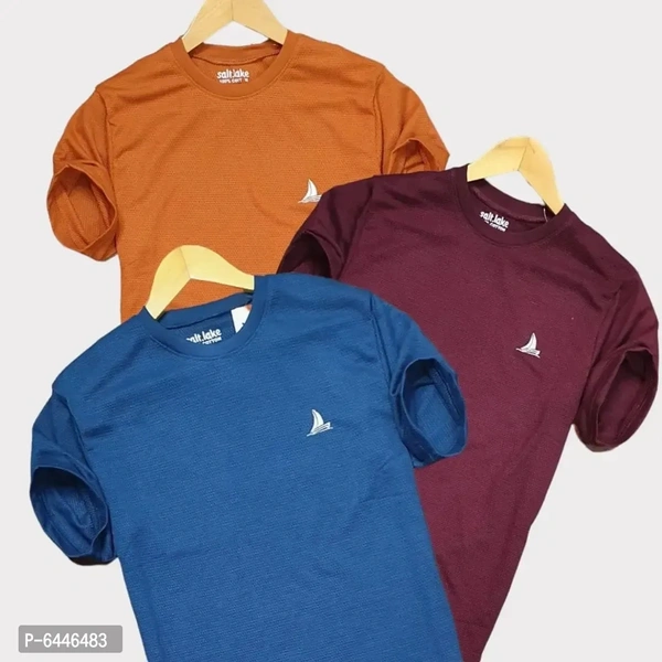 Stylish Popcorn 100% Cotton Round Neck Tshirt Pack Of 3  - Xl