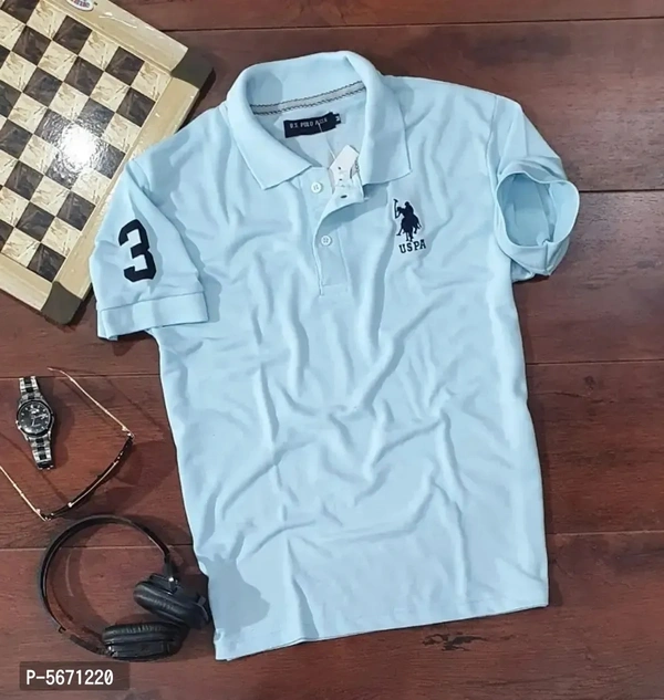 Stylish Polo 100% Cotton Half Sleeve Tshirt  - Anakiwa, L