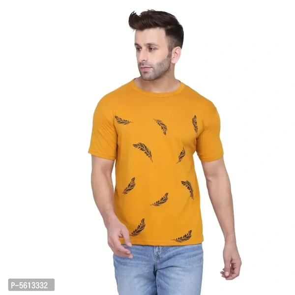 Mens Cotton Blend Half Sleeve Tshirt  - Web Orange, M