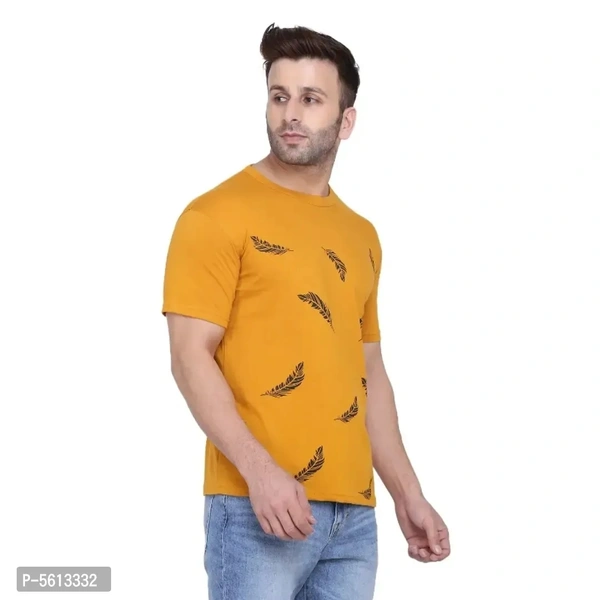 Mens Cotton Blend Half Sleeve Tshirt  - Web Orange, L