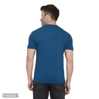 Mens Cotton Blend Half Sleeve Tshirt  - Congress Blue, S