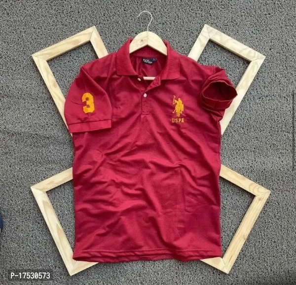 USPA Cotton Polo T-shirt Premium Quality  - Guardsman Red, XXL