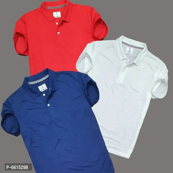 Cotton Polo T-shirt Pack Of 3  - XXL