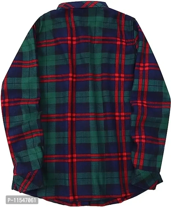 Classic Cotton Blend Check Causal Shirt For Men  - XXL