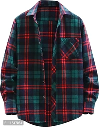 Classic Cotton Blend Check Causal Shirt For Men  - XL