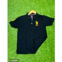 Premium Cotton Matt USPA Polo T-shirt Pack Of 3  - Xl