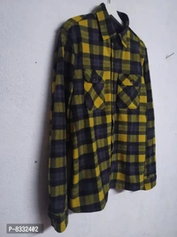 Classic Cotton Blend Check Causal Shirt For Men  - XL