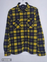 Classic Cotton Blend Check Causal Shirt For Men  - XL