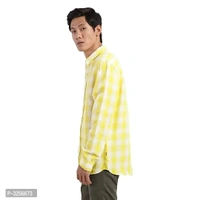 Mens Multicolour Cotton Check Full Sleeve Slim Fit Shirt  - L