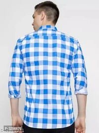 Mens Multicolour Cotton Check Full Sleeve Slim Fit Shirt  - M