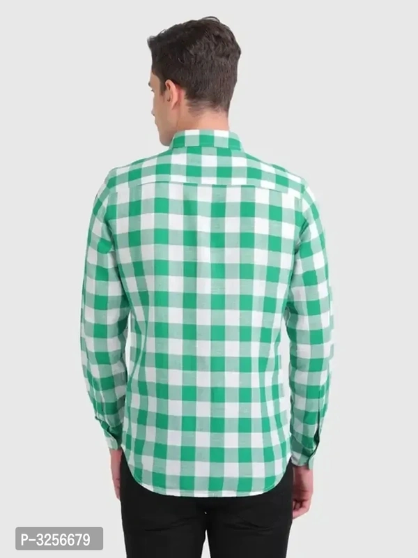 Mens Multicolour Cotton Check Full Sleeve Slim Fit Shirt  - XL