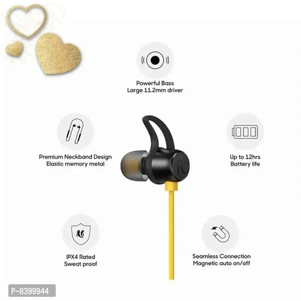 RM- 108 Wireless Bluetooth Neckband With Deep Bass