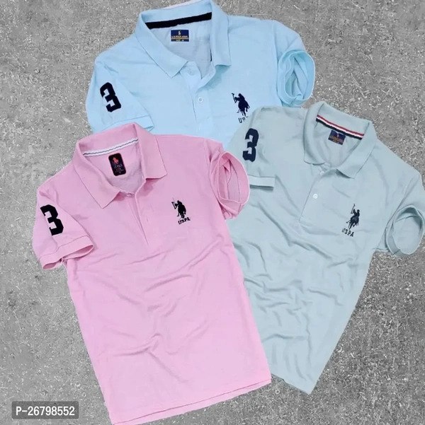 Men's POLO T-SHIRT Pack Of 3  - L