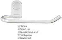 A.M 304 Stainless Steel Lance Towel Ring/Towel Holder for Wash Basin/Napkin Ring/Bathroom Accessories (Chrome Finish)