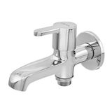 cera Cera 2-Way Bib Cocke with Single Knob and Wall Flange F1015163 - Elegant Faucet for Dual Water Outlets