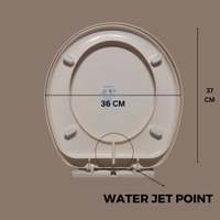 astia Ultimate Toilet Seat Cover: Strong, Soft, Hygienic, and Universally-Fitting - 36x37x2, Cream, u-shped