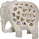 Agra marbles Embrace of Love: Souvenir Soapstone Mom Tummy Statue - Vastu Shastra Blessings in Sandstone Elegance 6 inch - 6 inch, White, marble