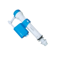 TILEINDIA Plastic Anti-Siphon Toilet Flush Tank Fill Valve | Adjustable 7 to 10 Inch Ball Cock Repair Kit | Compatible with One and Two-Piece Toilets - white, NORMAL