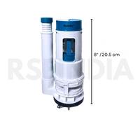 RSEINDIA Crystal 8.25 Inch / 21 cm Dual Flush Siphon | Flush Valve | Flush Tank Fittings for Single Piece Western Commode/Toilet8 INCH CRYSTAL SIPHONE(SINGLE) - 8.25x10.1x10.1