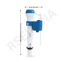 RSEINDIA 8 Inch Master Dual Flush Valve Replacement Kit for One Piece Toilet - Includes 2" Flush Valve, 7/8" Fill Valve, Button - Universal Fit for Toilet Tanks 10" to 12" High - 8 inch, white