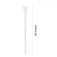 TILEINDIA  Non-Flexible PVC Braided Waste Pipe for Kitchen Sink - 39 Inches | Durable & Easy to Install - 36 Inch, white, Long