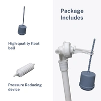 RSEINDIA Advance high pressure Plastic Anti-Siphon Toilet Flush Tank Fill Valve | Adjustable 7 to 10 Inch Ball Cock Repair Kit | Compatible with One and Two-Piece Toilets  - white, High Pressure fill valve