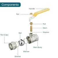 TILEINDIA Brass Heavy Ball Valve  for Pipe Fittings | Valve | Stop Cock - 3/4 inch (20 MM )