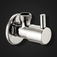 TILEINDIA Tileindia Brass Flange Angle Valve - Chrome Finish | Durable & Leak-Proof | Ideal for Bathroom & Kitchen