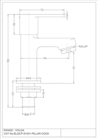 TILEINDIA  Brass Pillar Tap for Bathroom with Chrome Finish | Splash-Free Stream | 7-Year Warranty - ‎12 Inches, pillar cock