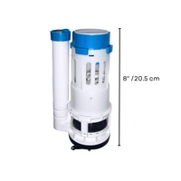 RSEINDIA Hydro 8.25 Inch / 21 cm Dual Flush Siphon | Flush Valve | Flush Tank Fittings for Single Piece Western Commode/Toilet8 INCH HYDRO SIPHONE(SINGLE) - 8.25x10.1x10.1, white, dual flush siphon