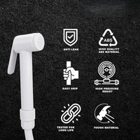 TILEINDIA Health Faucet PVC (Plastic), Durable, Lightweight, Easy Installation - 1 Mtr, white, Abs material