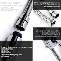 TILEINDIA 1.5 Meter Flexible Shower Hose Pipe | SS-304 Grade Stainless Steel with Chrome Finish | Universal Compatibility - 1.5, SILVER, BRASS