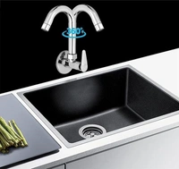 TILEINDIA  Sink Cock Tap for Bathroom and Kitchen | Pillar Tap with Wall Mount | 360° Rotating Design