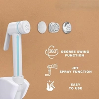 TILEINDIA Health Faucet PVC (Plastic), Durable, Lightweight, Easy Installation - 1 Mtr, white, Abs material