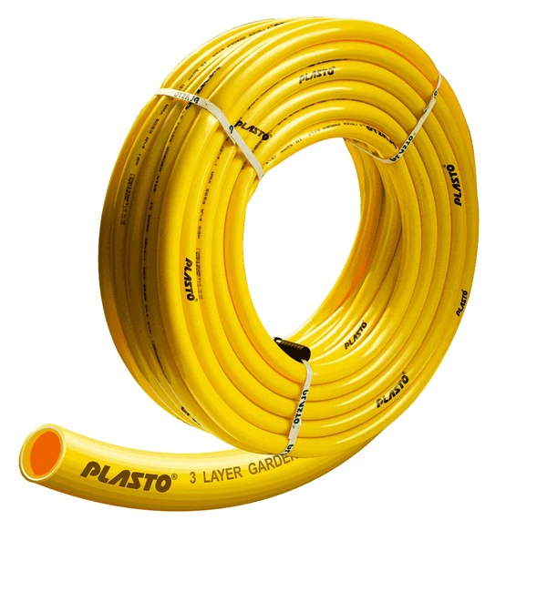 Plasto High-Quality Plasto 100% Virgin PVC Plastic Pipe for Gardening - Gold: Durable and Reliable Solution for Your Gardening Need (30 Mtr) - 1/2 inch, Yellow, 1/2 inch diameter