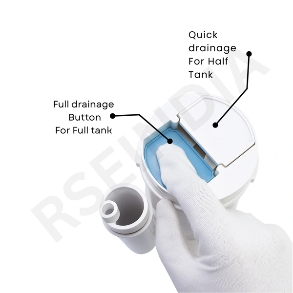 RSEINDIA Master 8.25 Inch / 21 cm Dual Flush Siphon | Flush Valve | Flush Tank Fittings for Single Piece Western Commode/Toilet 8 INCH MASTER SIPHONE(SINGLE) - 8 inch, white, sual flush siphon
