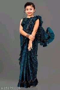 Girls Sari Daresh - Green, 36
