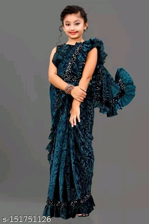 Girls Sari Daresh - Green, 36