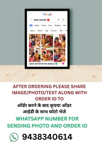 Best Sister Google Style Collage Frame - FREE, Black