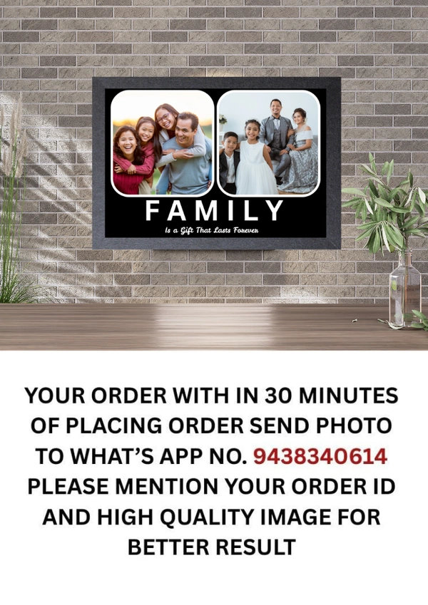 FAMILY PHOTO FRAME - FREE, Black