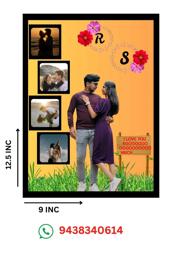 Couples A4 Photo Frames  - Black, FREE