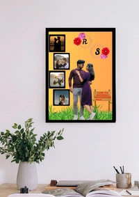 Couples A4 Photo Frames  - Black, FREE