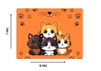 Yellow Cat Mousepad For Laptop & Computers - Tangerine, FREE