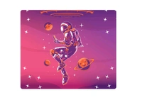 Space Mouse Pad  - Sunset Orange, FREE