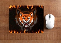 Tiger Mouse Pad For Laptop, Computers - Black, Free