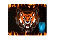 Tiger Mouse Pad For Laptop, Computers - Black, Free
