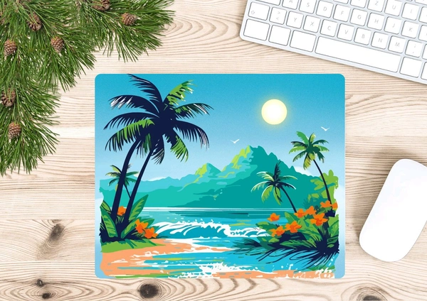 Green Tree Mouse Pad  - Teal, FREE